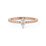 Emerald Solitaire Lab Grown Diamond Engagement Ring