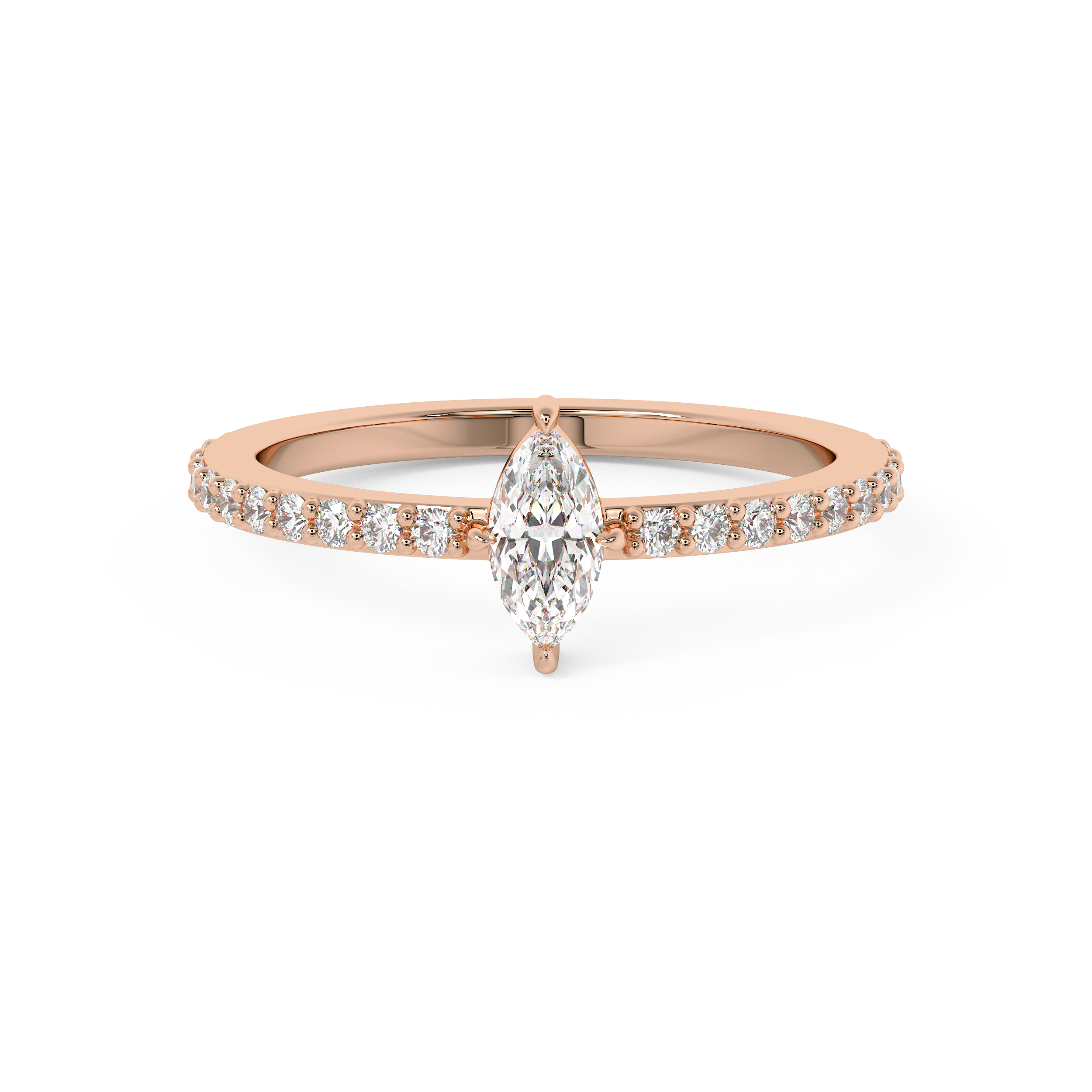 Emerald Solitaire Lab Grown Diamond Engagement Ring