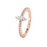 Emerald Solitaire Lab Grown Diamond Engagement Ring