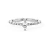 Emerald Solitaire Lab Grown Diamond Engagement Ring