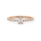 Emerald Solitaire Lab Grown Diamond Engagement Ring