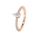 Emerald Solitaire Lab Grown Diamond Engagement Ring