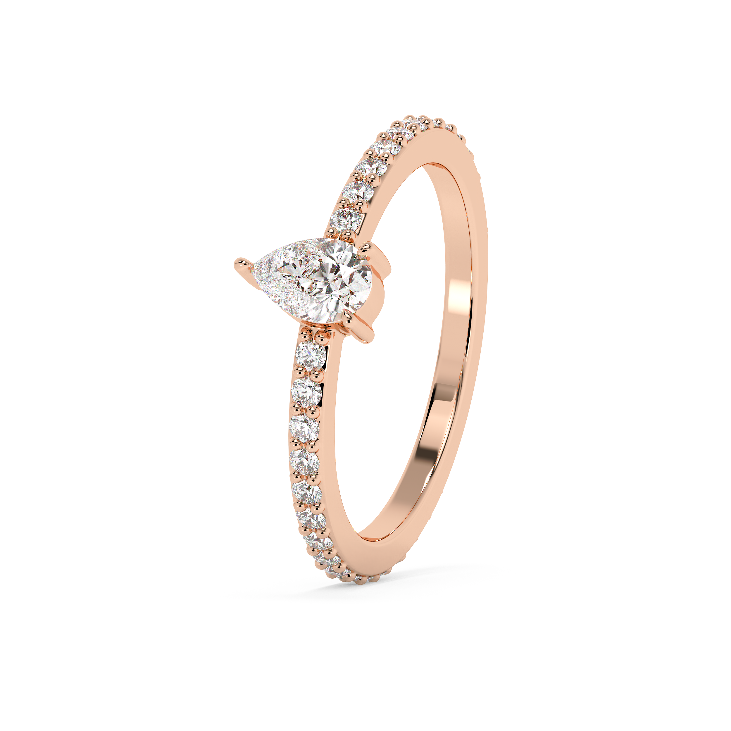 Emerald Solitaire Lab Grown Diamond Engagement Ring