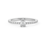 Emerald Solitaire Lab Grown Diamond Engagement Ring