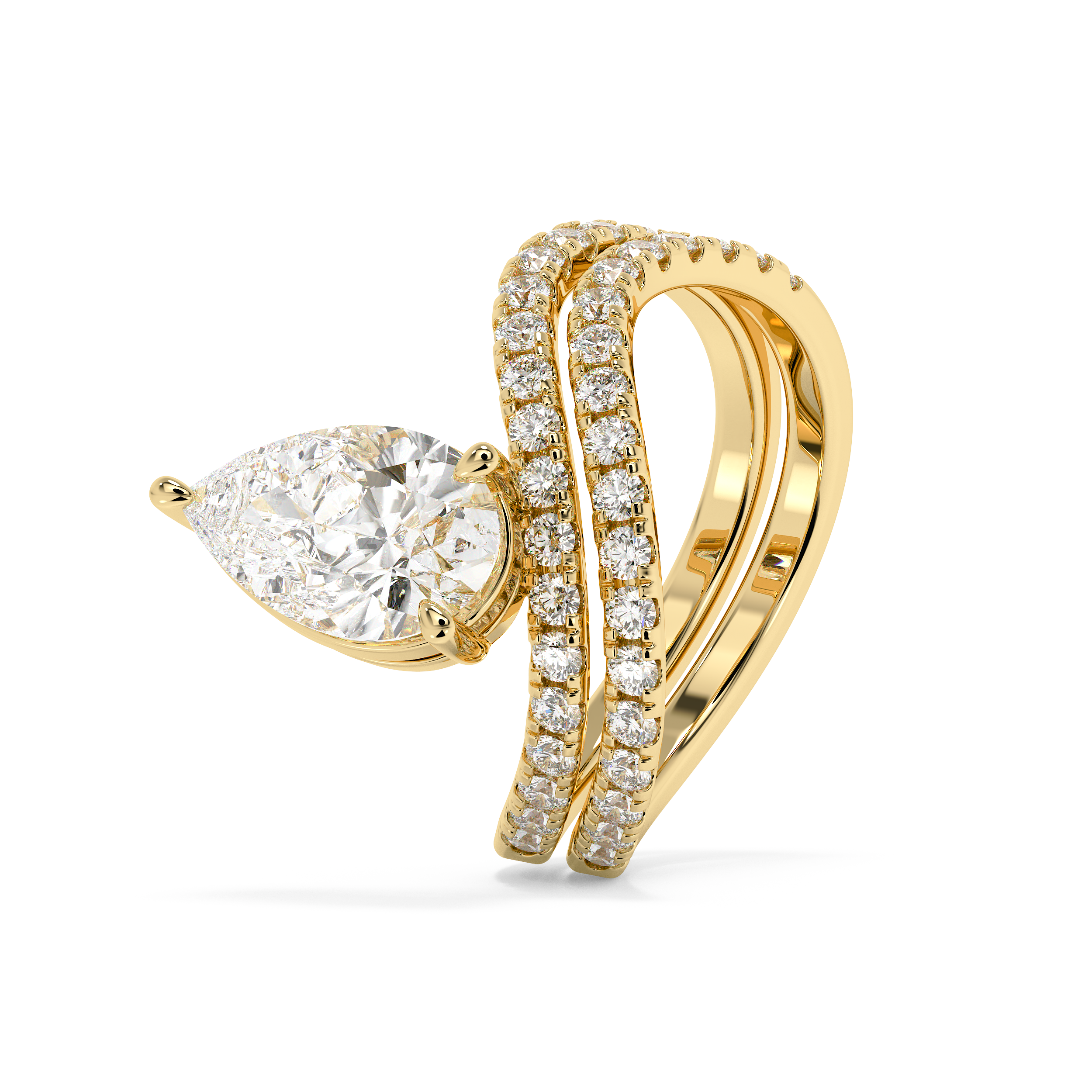 Emerald Solitaire Lab Grown Diamond Engagement Ring