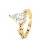 Emerald Solitaire Lab Grown Diamond Engagement Ring