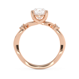 Emerald Solitaire Lab Grown Diamond Engagement Ring