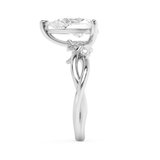 Emerald Solitaire Lab Grown Diamond Engagement Ring