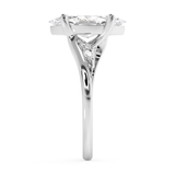 Emerald Solitaire Lab Grown Diamond Engagement Ring