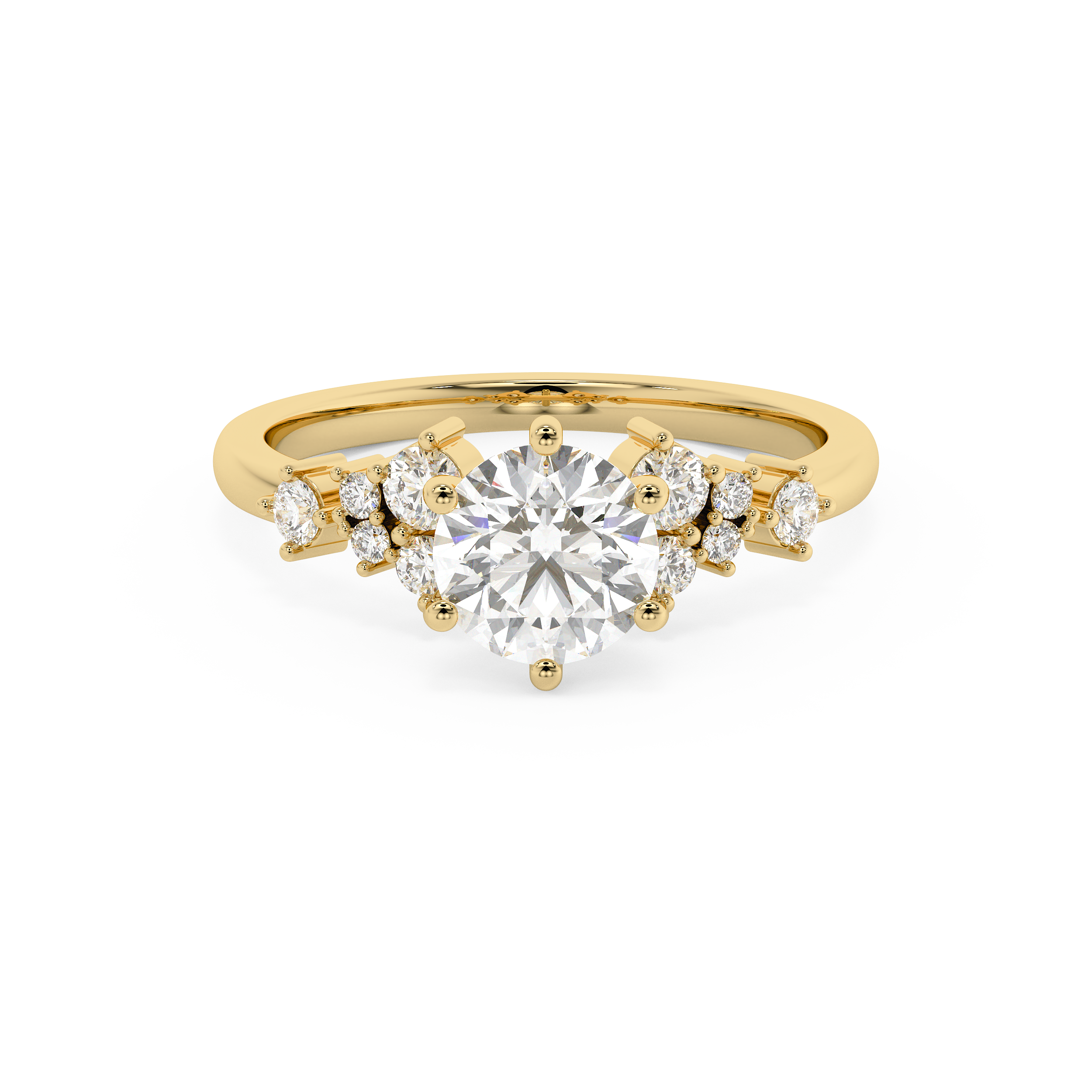 Emerald Solitaire Lab Grown Diamond Engagement Ring