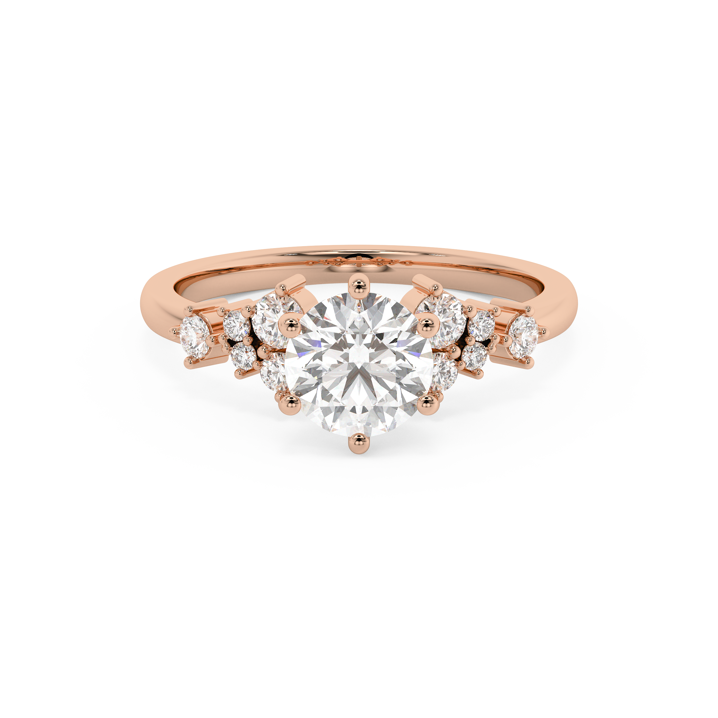 Emerald Solitaire Lab Grown Diamond Engagement Ring