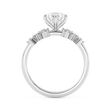 Emerald Solitaire Lab Grown Diamond Engagement Ring