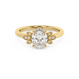 Emerald Solitaire Lab Grown Diamond Engagement Ring