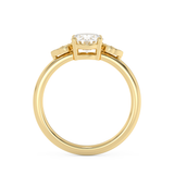 Emerald Solitaire Lab Grown Diamond Engagement Ring