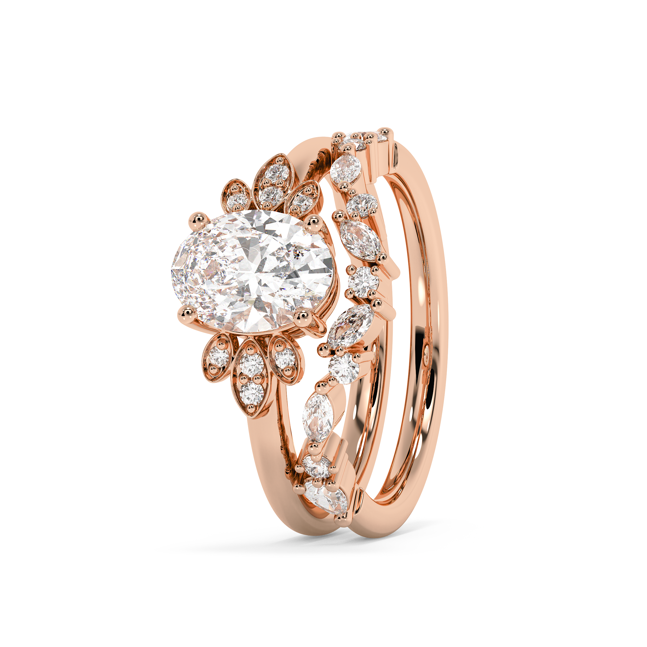 Emerald Solitaire Lab Grown Diamond Engagement Ring