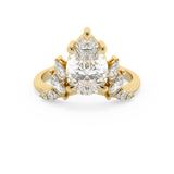 Emerald Solitaire Lab Grown Diamond Engagement Ring