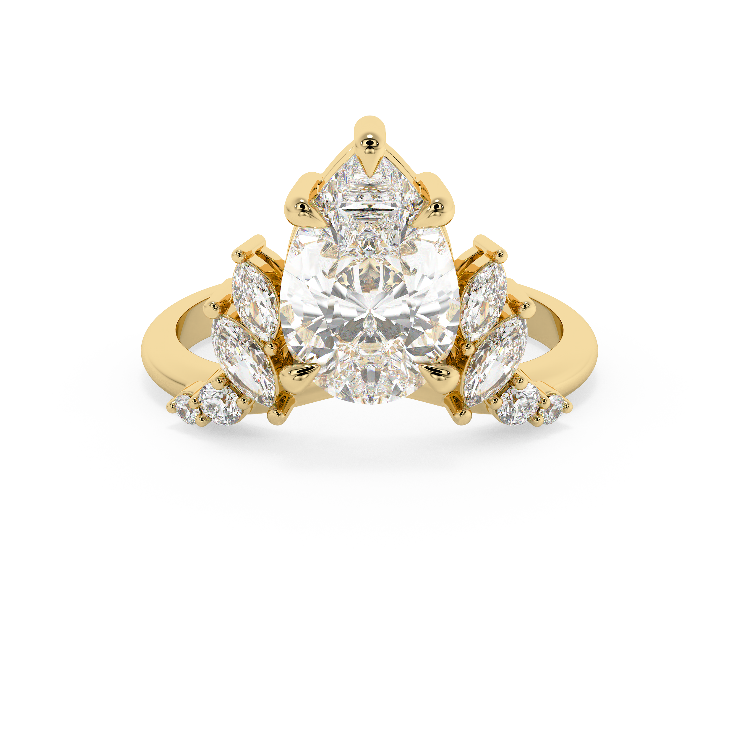Emerald Solitaire Lab Grown Diamond Engagement Ring
