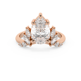 Emerald Solitaire Lab Grown Diamond Engagement Ring