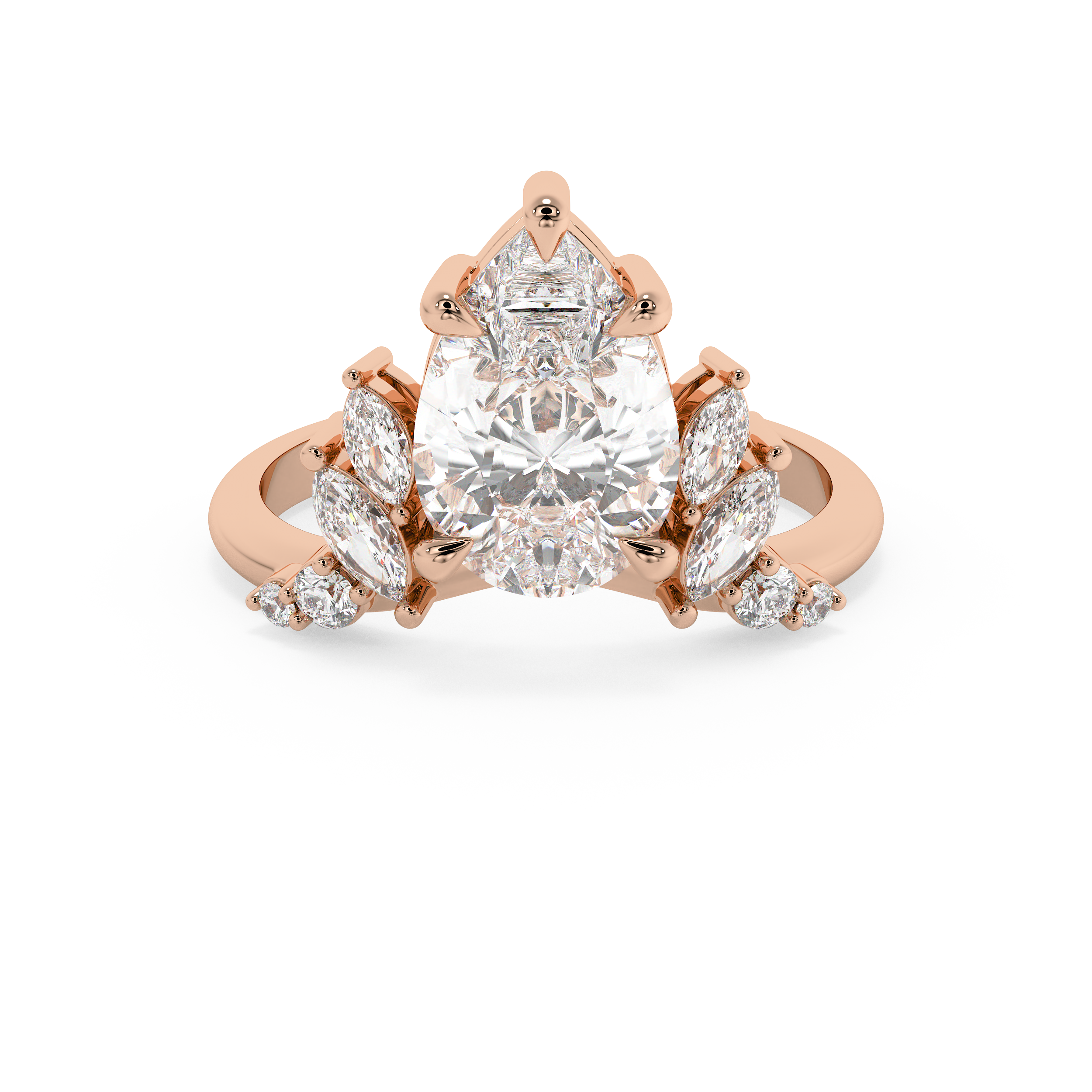 Emerald Solitaire Lab Grown Diamond Engagement Ring
