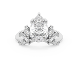 Emerald Solitaire Lab Grown Diamond Engagement Ring