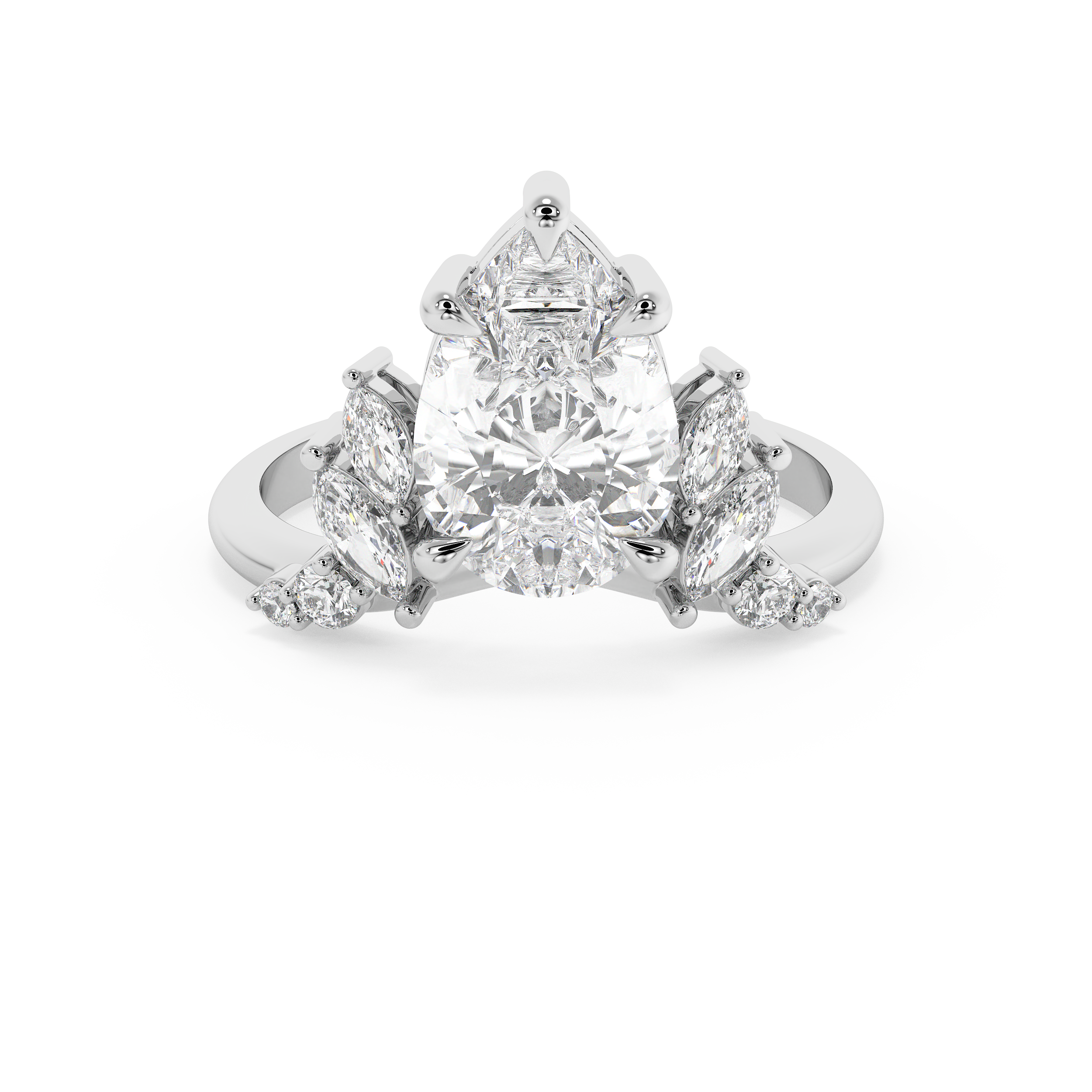 Emerald Solitaire Lab Grown Diamond Engagement Ring