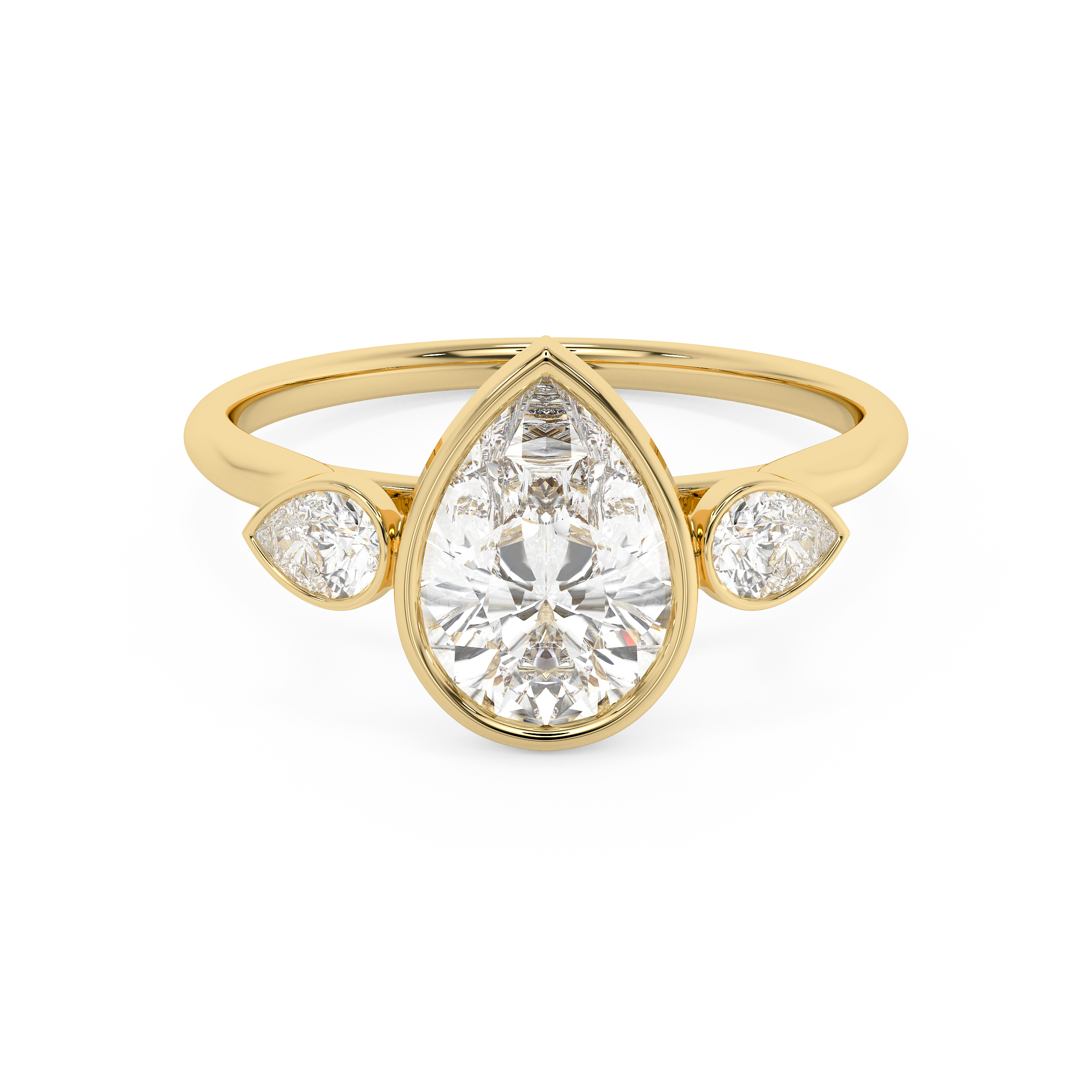 Emerald Solitaire Lab Grown Diamond Engagement Ring