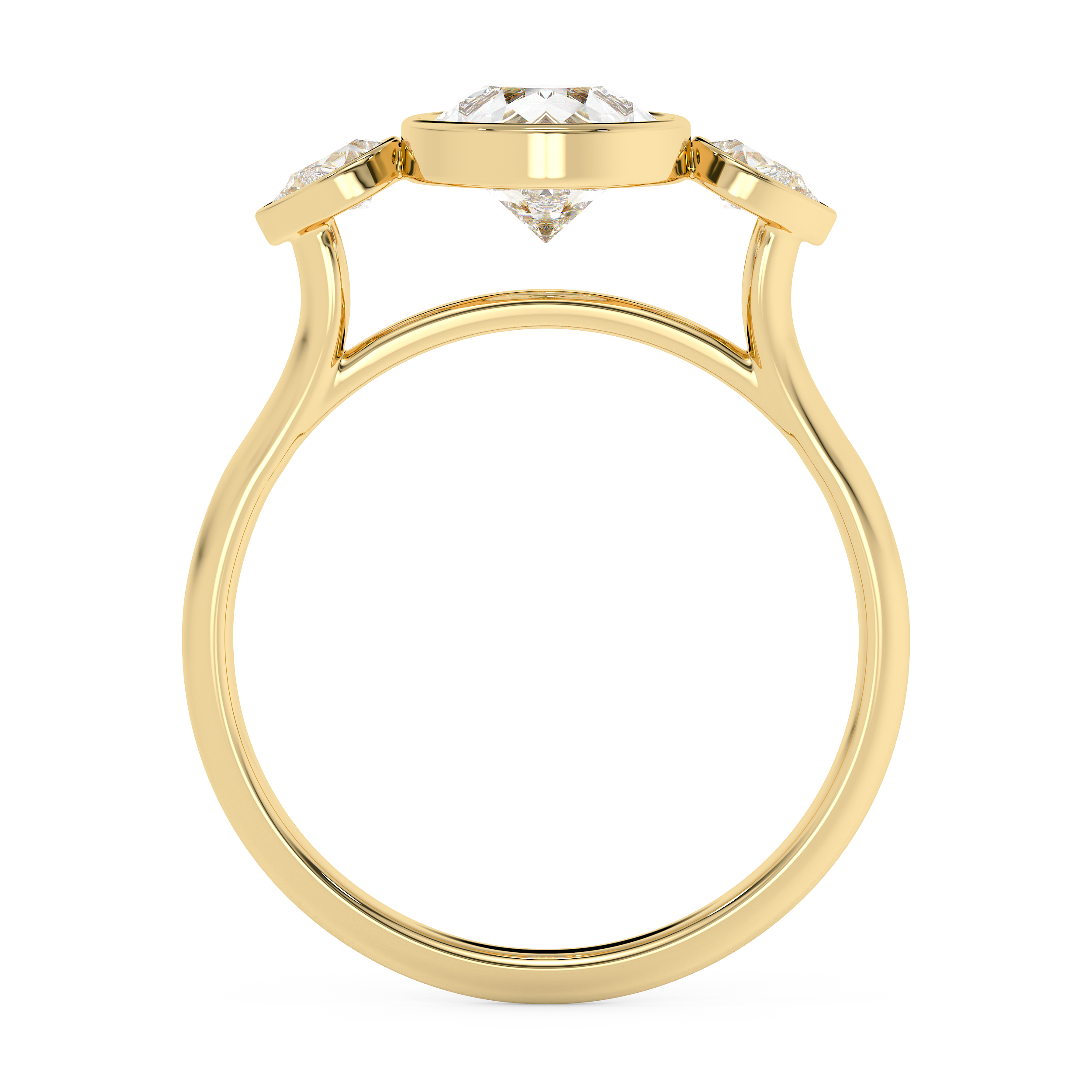 Emerald Solitaire Lab Grown Diamond Engagement Ring