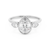 Emerald Solitaire Lab Grown Diamond Engagement Ring