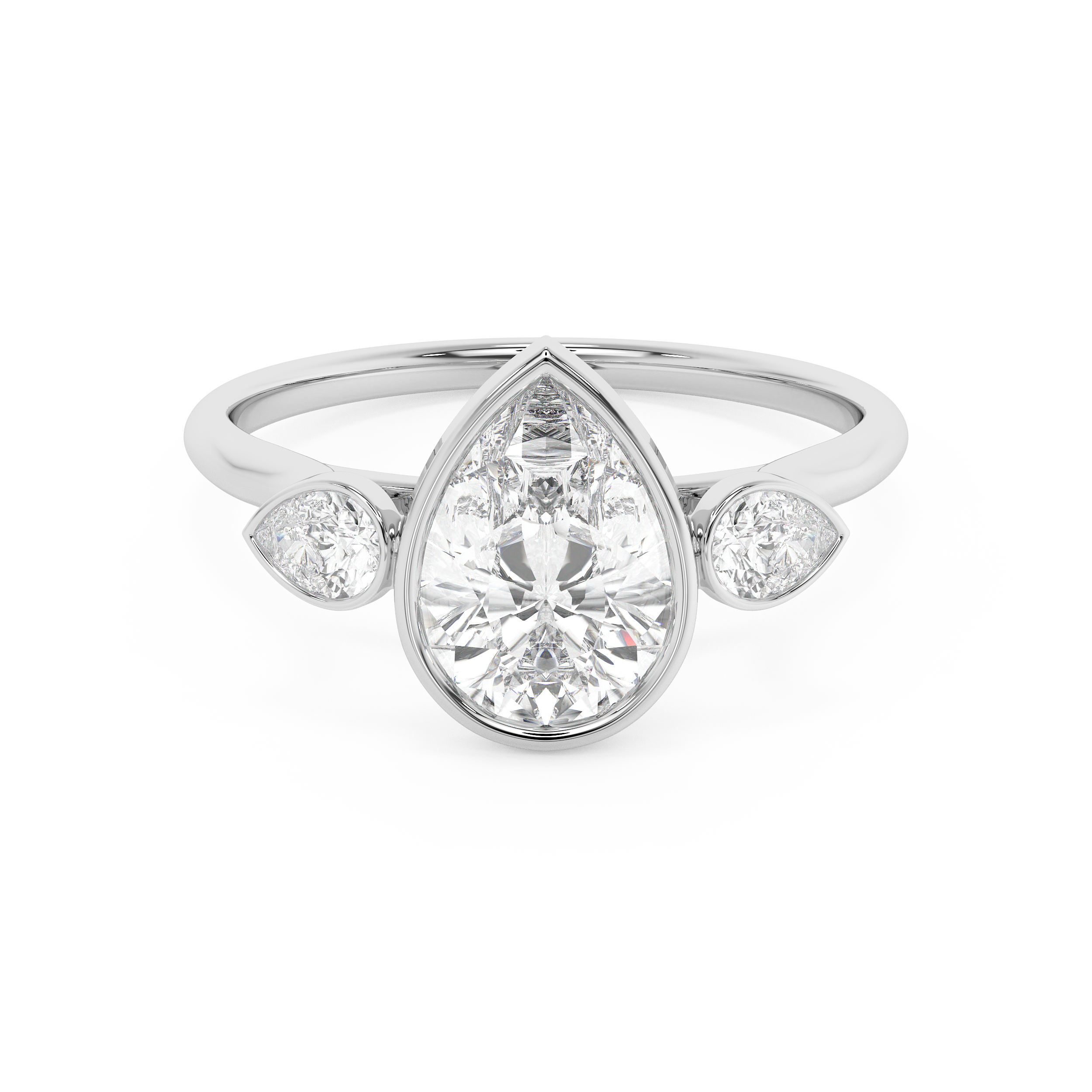 Emerald Solitaire Lab Grown Diamond Engagement Ring