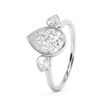 Emerald Solitaire Lab Grown Diamond Engagement Ring