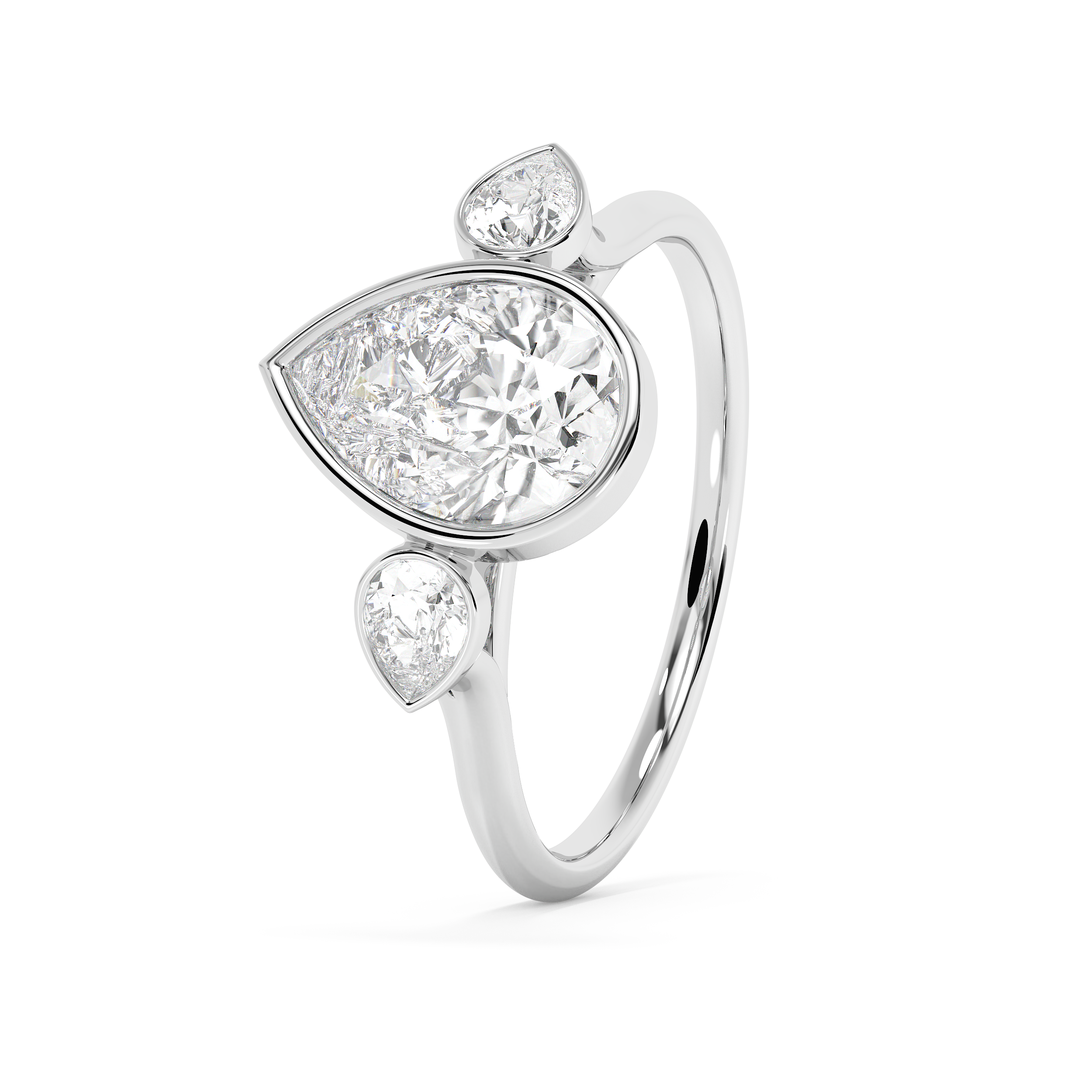 Emerald Solitaire Lab Grown Diamond Engagement Ring