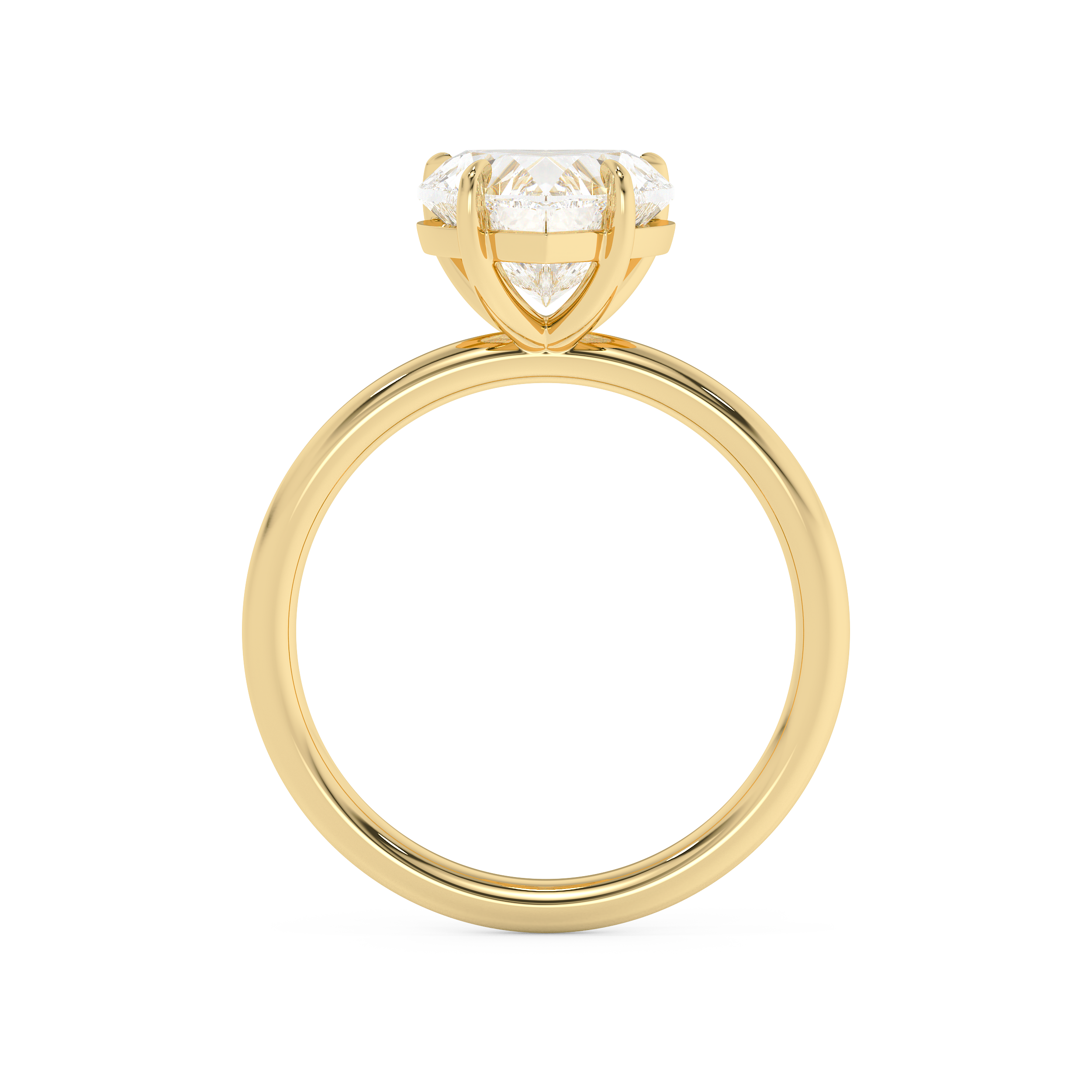 Emerald Solitaire Lab Grown Diamond Engagement Ring