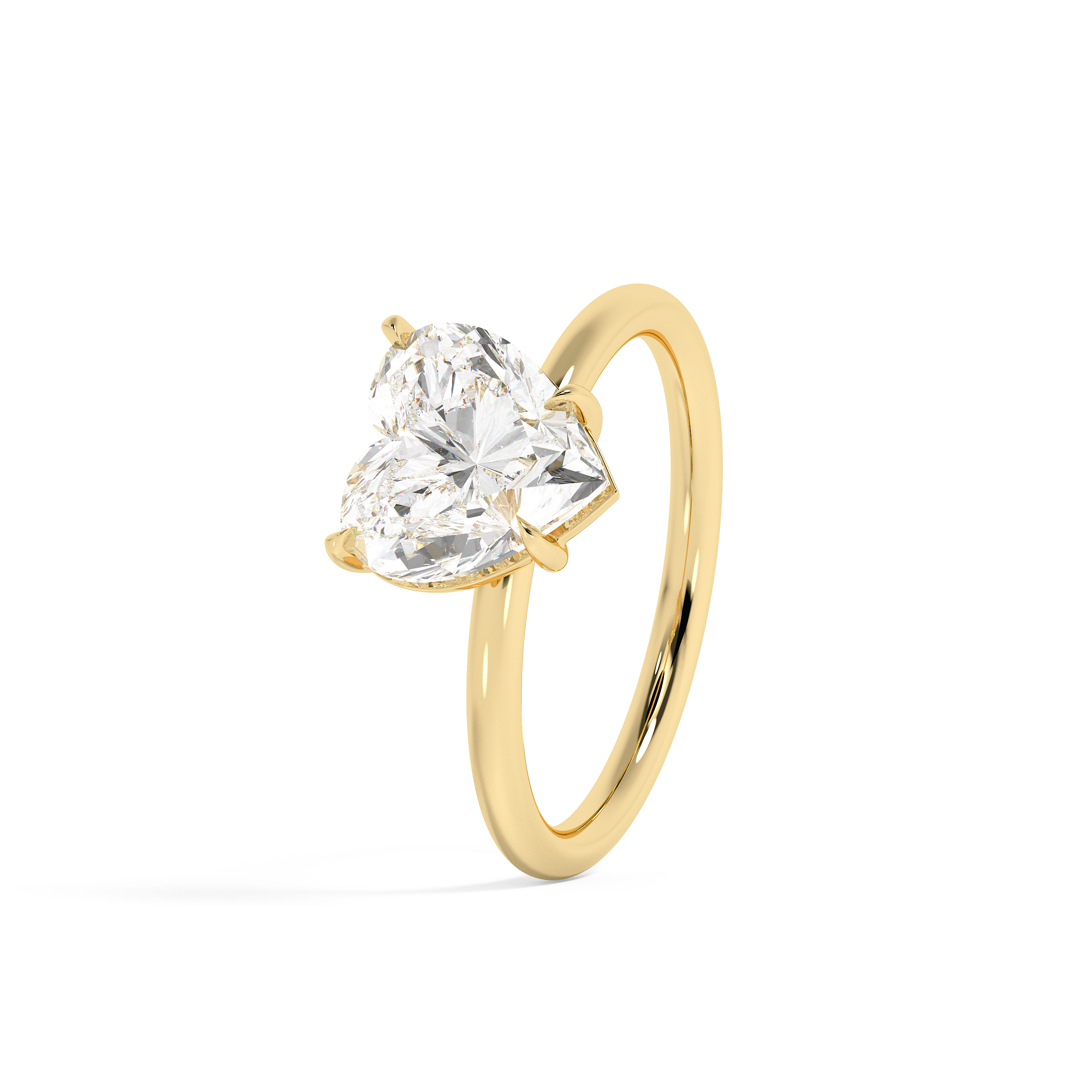 Emerald Solitaire Lab Grown Diamond Engagement Ring