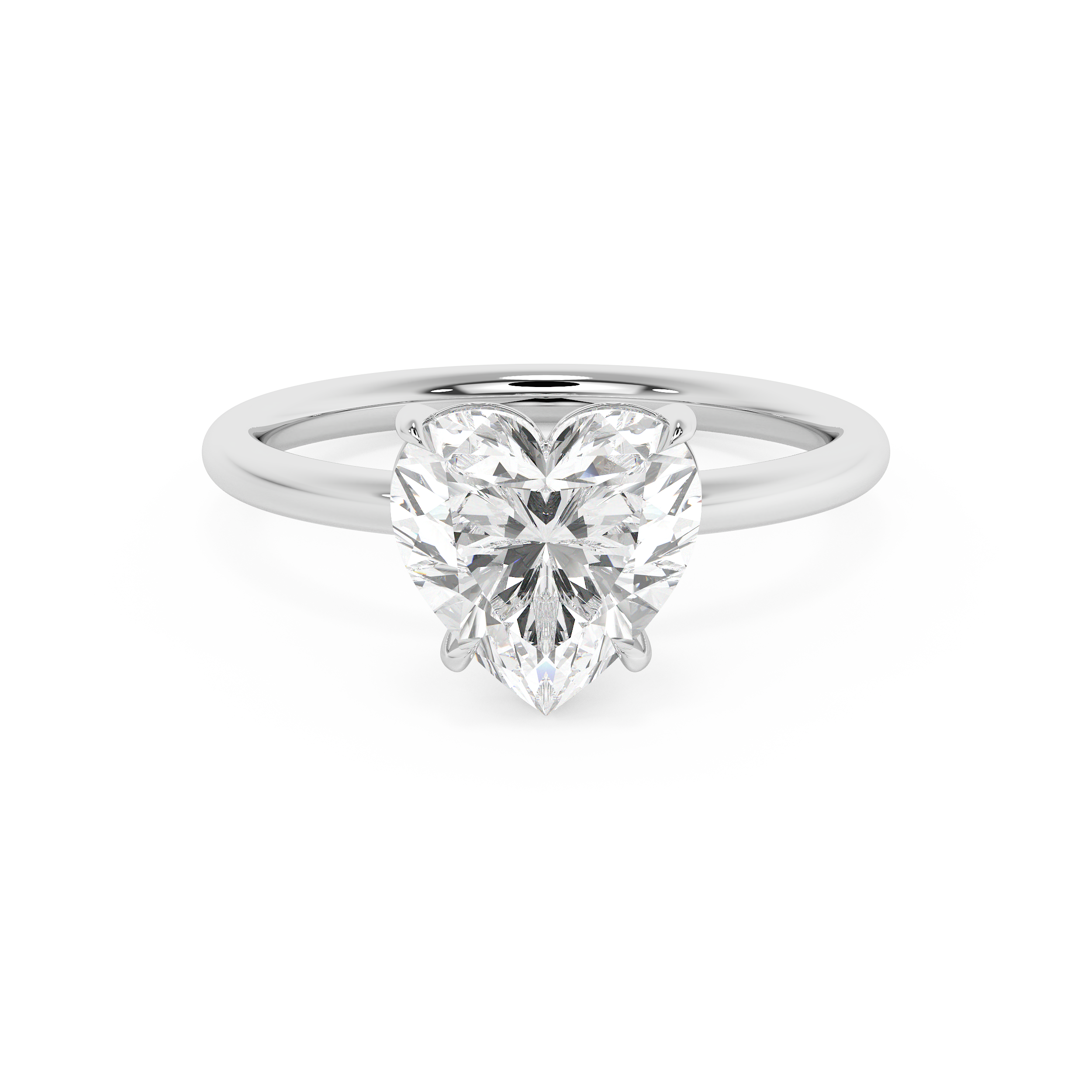 Emerald Solitaire Lab Grown Diamond Engagement Ring