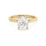 Emerald Solitaire Lab Grown Diamond Engagement Ring