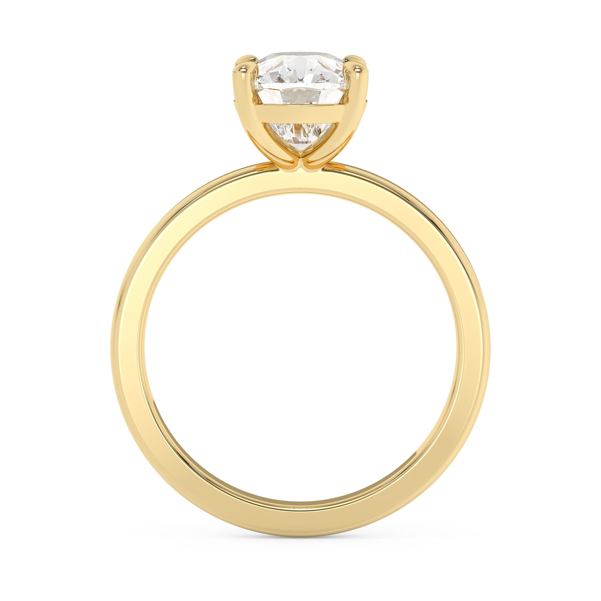 Emerald Solitaire Lab Grown Diamond Engagement Ring