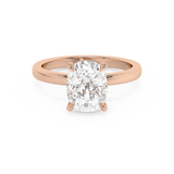 Emerald Solitaire Lab Grown Diamond Engagement Ring