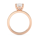 Emerald Solitaire Lab Grown Diamond Engagement Ring