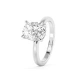 Emerald Solitaire Lab Grown Diamond Engagement Ring