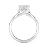 Emerald Solitaire Lab Grown Diamond Engagement Ring