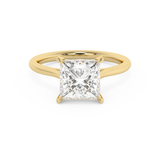 Emerald Solitaire Lab Grown Diamond Engagement Ring