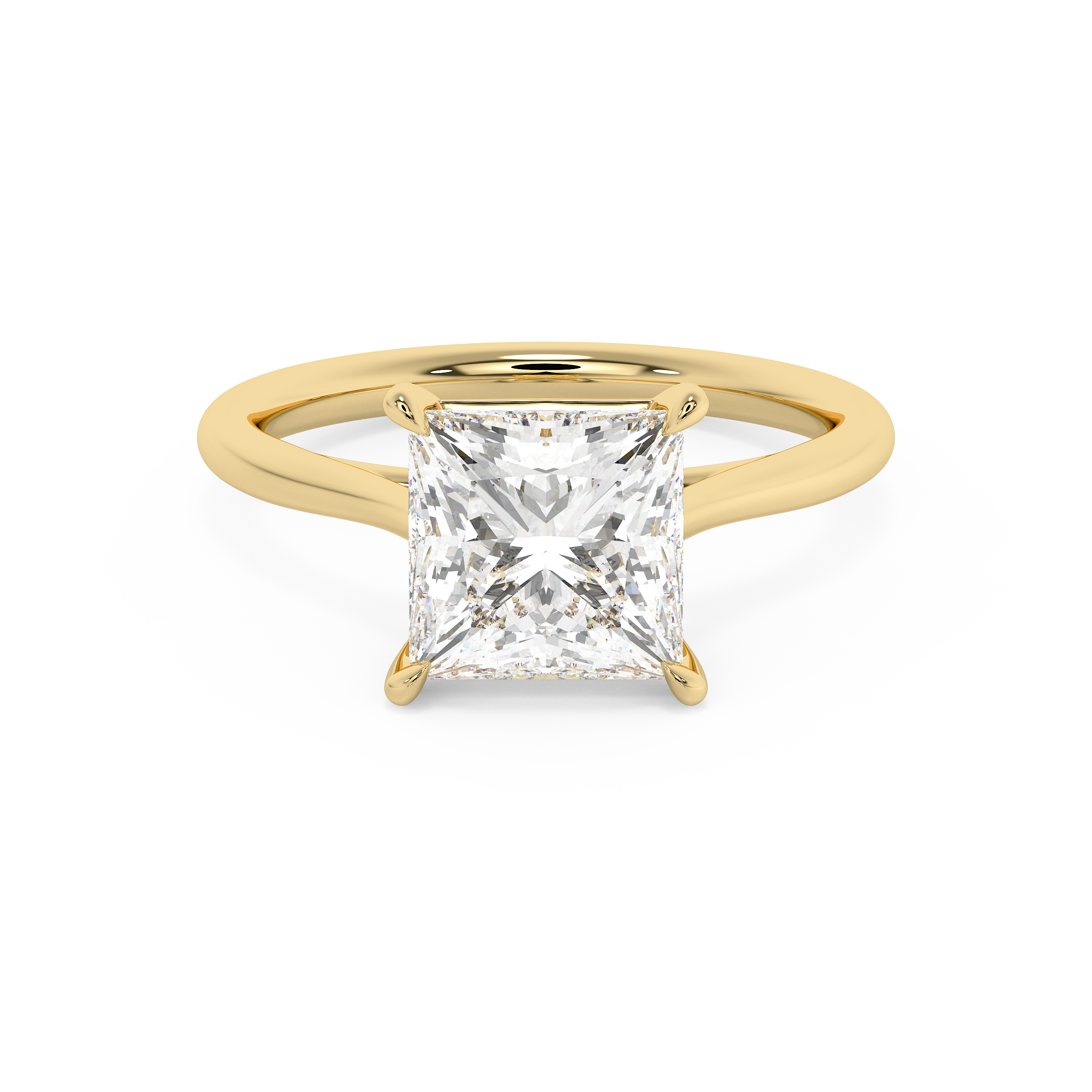 Emerald Solitaire Lab Grown Diamond Engagement Ring