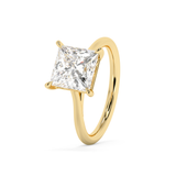 Emerald Solitaire Lab Grown Diamond Engagement Ring