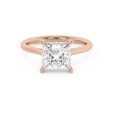 Emerald Solitaire Lab Grown Diamond Engagement Ring