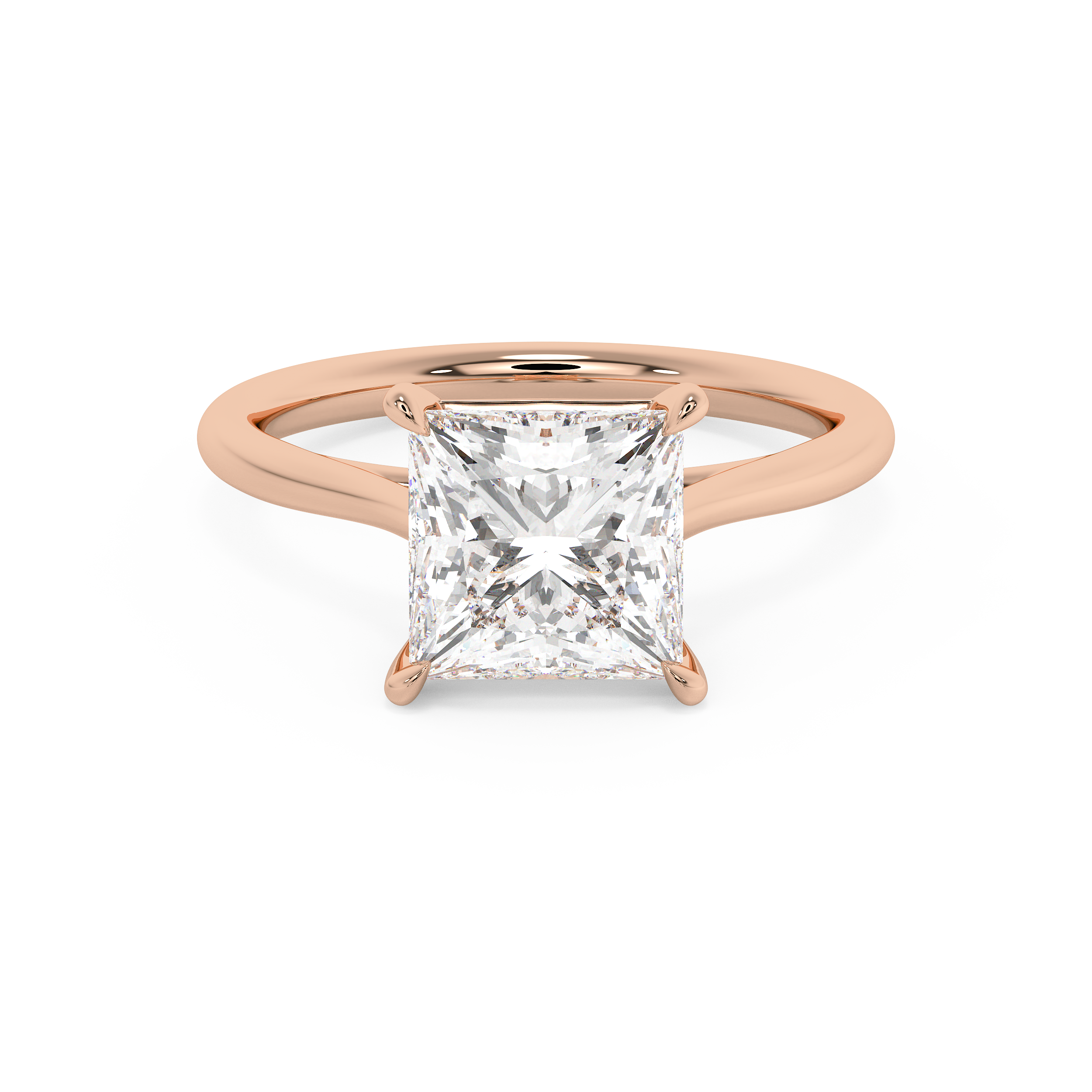 Emerald Solitaire Lab Grown Diamond Engagement Ring