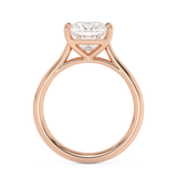 Emerald Solitaire Lab Grown Diamond Engagement Ring