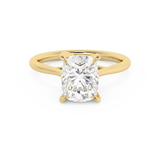 Emerald Solitaire Lab Grown Diamond Engagement Ring