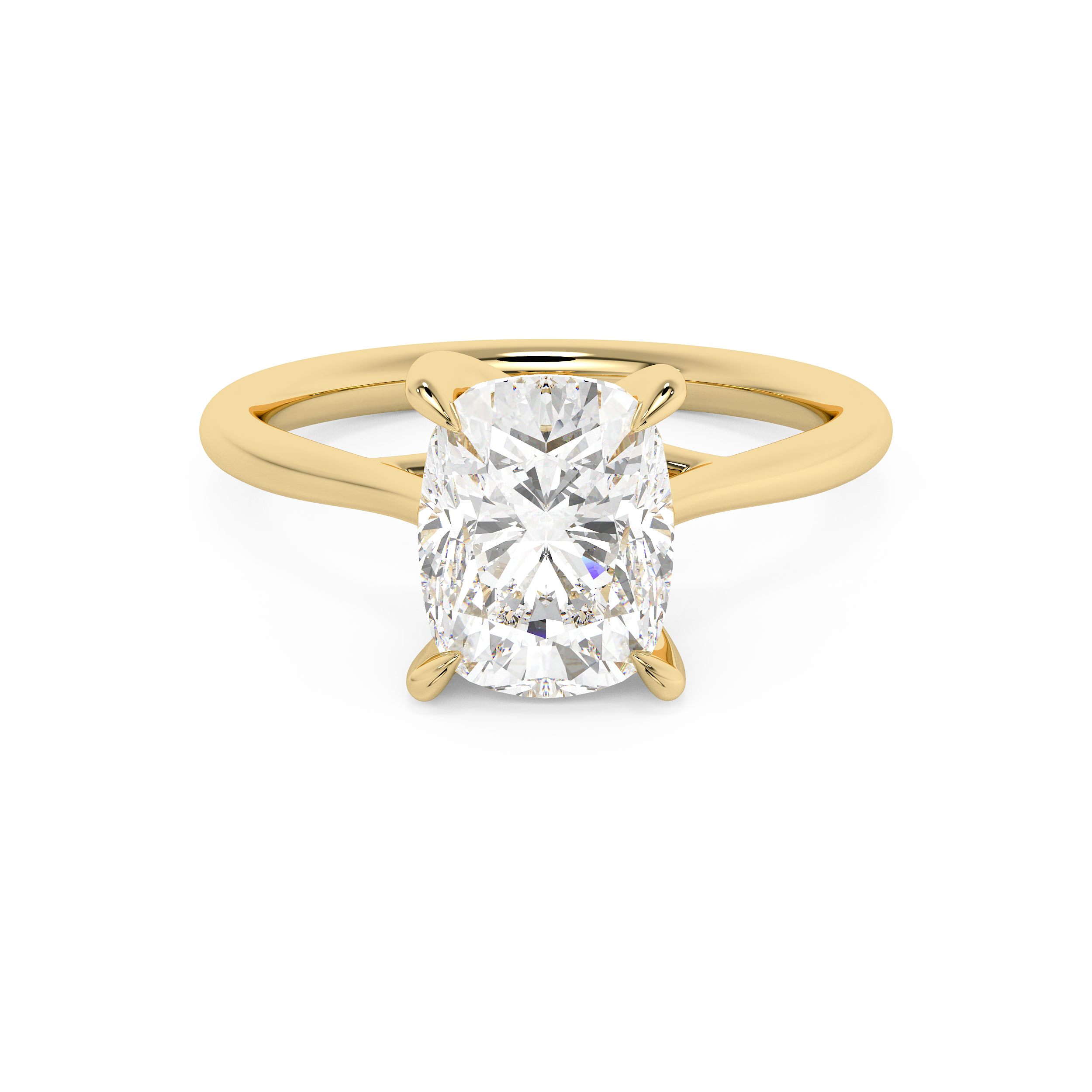 Emerald Solitaire Lab Grown Diamond Engagement Ring