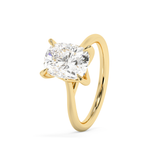 Emerald Solitaire Lab Grown Diamond Engagement Ring