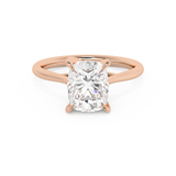 Emerald Solitaire Lab Grown Diamond Engagement Ring